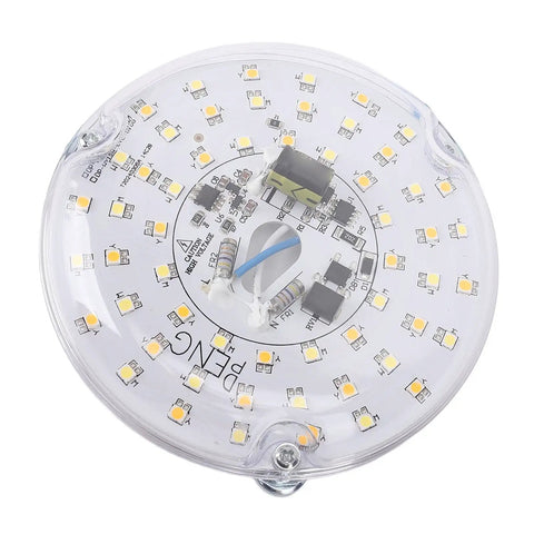 ANGGREK 4 Inch Ceiling Fan LED Light, 15W 3CCT Dimmable, 3000K 4000K circular LED light board with multiple LEDs and components