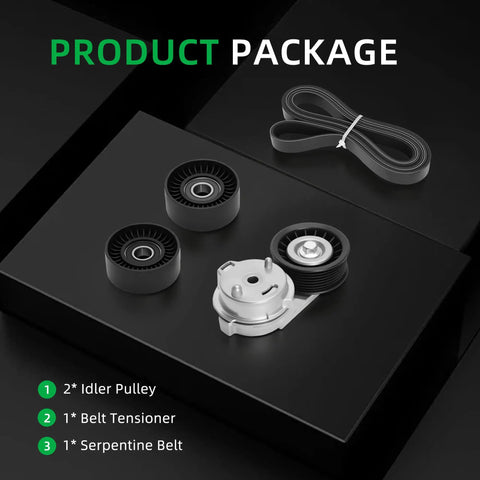 Serpentine Belt Tensioner Kit For Dodge Ram 1500 2500 3500 5.7L V8 2003 2008 Replacement Drive Belt Tensioner And Idler Pulleys