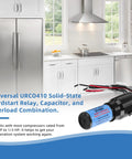 3 In 1 Hard Start Kit For Refrigerators And Freezers With Overload, Start Relay, And Compressor Capacitor 115VAC in kitchen