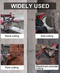 Pro Gear Heavy Duty Electric Concrete Ring Saw with Toroidal Wall Chaser Blade for masonry, stone, wall, and floor cutting.