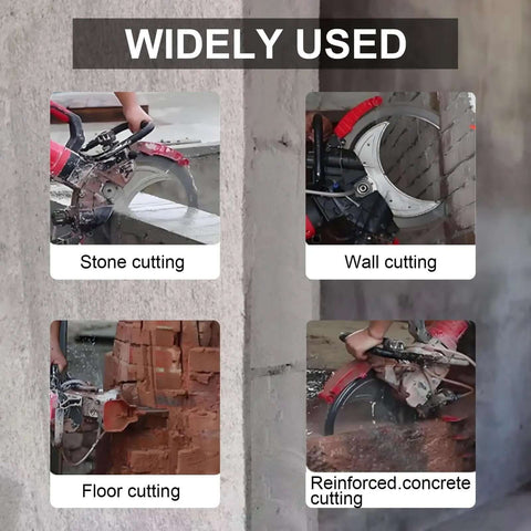 Pro Gear Heavy Duty Electric Concrete Ring Saw with Toroidal Wall Chaser Blade for masonry, stone, wall, and floor cutting.