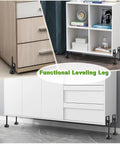 Heavy Duty Four Pack Adjustable Furniture Levelers With Grippy Felt Pads on cabinets and shelves for stability.