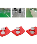 Diamond Grinding Pads Set 30 Grit Trapezoid Concrete Floor Grinder Discs With Two Cylindrical Teeth for Polishing Surfaces