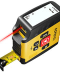 3 In 1 Digital Laser Tape Measure With 131ft Laser And 16ft Tape Instant Digital Readouts Class II Eye Safe Laser Versatile Measuring Tool For Home DIY Construction And Carpentry Projects Fast Accurate Measurements, yellow and black with red laser