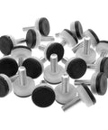 Adjustable M10 furniture leveling feet set with ABS and iron inserts 30 pack heavy duty table leg levelers in a pile
