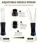 Straight Up Pro 54mm Espresso Accessories Kit Adjustable Needle Spread with custom needle spread for espresso preparation.