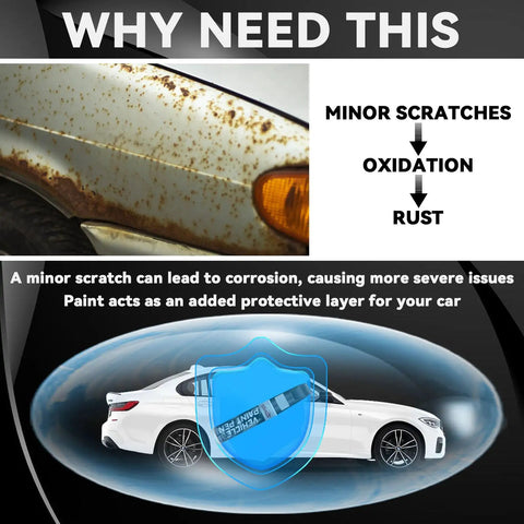 White Car Scratch Repair Pen For Quick Color-Matched Touch Up Paint That Blends Like A Pro demonstration of rust prevention