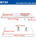Glass Rinser For Espresso Cups And Milk Pitchers With Adjustable Spray Head dimensions chart, stainless steel drip tray view