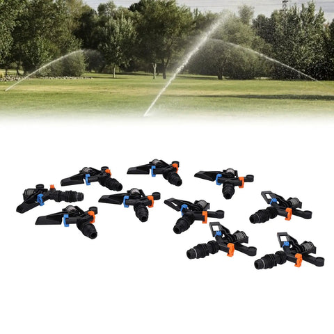 10 Pack Garden Sprinkler Heads With 360 Degree Rotating Lawn Watering System G1/2 Male Thread Durable Plastic in garden setting