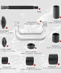 Ball Joint Press And U Joint Removal Kit With 4x4 Adapters For Most 2WD And 4WD showing components like C-frame press and adapters