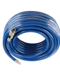 Rock Solid Heavy Duty 15 Meter Reinforce PVC Air Hose With Euro Quick Connect Coupler, rolled for high pressure use.