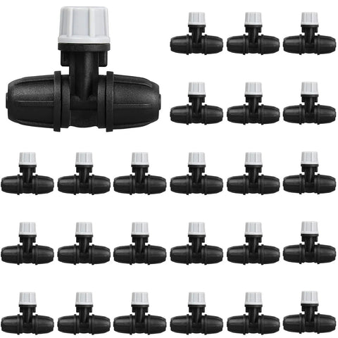 Upgraded Locked Micro Spray Irrigation Drippers 25 Pieces Kit With 3 Way Atomizing Nozzles For One Quarter Inch Tubing