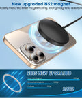 Magnetic Wireless Charger For iPhone MagSafe 15W Fast Charging Pad 2 Pack with phone showing magnetic alignment