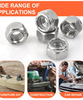 Five Sixteenth By Eighteen Thread Nylon Insert Hex Lock Nuts Made From Three Zero Four Stainless Steel With Plain Finish Pack Twenty Five
