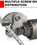 Electric Hydraulic Rebar Cutter Portable 4 to 16mm showing its multiple screw ring distribution feature for stability