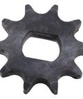 Premium Industrial Steel Chain Sprocket With 10 Teeth For Electric Scooter Replacement, black, durable steel motor gear cog.