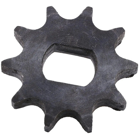 Premium Industrial Steel Chain Sprocket With 10 Teeth For Electric Scooter Replacement, black, durable steel motor gear cog.