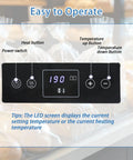 Straight Up Reliable Continuous Band Heat Sealer Machine With Digital Temperature Control For Packing Bags And Burn Proof Safety Cover showing digital control panel with temperature display.