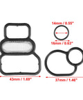 VTEC Solenoid Gasket Spool Valve Filter Screen Kit For Honda Civic With O Ring Pack Of 3 Black sizes visible