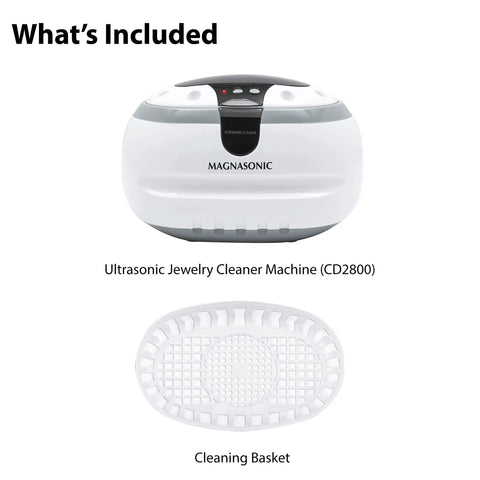 Top Rated Ultrasonic Jewelry Cleaner Delivers A Slick Shine To Eyeglasses Watches Rings Coins Razors And Gadgets Using Just Tap Water For Quick Deep Cleaning That Really Slaps And Leaves Everything Crisp: Ultrasonic Cleaner Machine (CD2800) with Cleaning Basket.