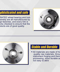 Front Wheel Hub And Bearing Assembly 515072 For Dodge Ram 1500 2002-2008 Front, 5 Lug, steel material, top view