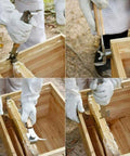 Beehive maintenance using 7 in 1 Beekeeping Tool With Wooden Handle The Ultimate Go To Bee Hive Scraper J Hook Frame Lifter And More For Pros
