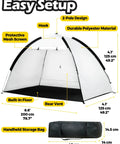 Setup guide for Portable Spray Booth Tent For DIY Furniture Painting With Waterproof Floor And Mesh Screen Plus Rear Vent Easy Shelter