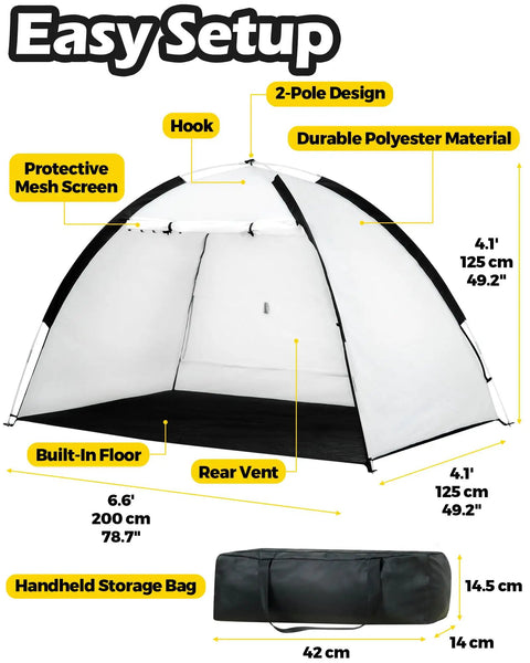 Setup guide for Portable Spray Booth Tent For DIY Furniture Painting With Waterproof Floor And Mesh Screen Plus Rear Vent Easy Shelter