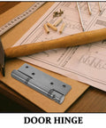 Self Closing Concealed Hydraulic Hinge For Wooden Doors With 90 Degree Hold Stainless Steel next to hammer and instructions
