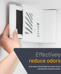Installing Refrigerator Air Filter 2 Pack Replacement For Frigidaire PureAir Ultra PAULTRA with carbon filtration for odor reduction.