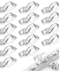 Clear Rope Light Clips Kit 100 Pack Transparent Mounting Brackets With 100 Screws for LED strip installation on surfaces