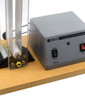 Van De Graaff Generator Motor Driven 120 To 240V with base, DC motor, and power cord. Visible controls and wiring on side view.