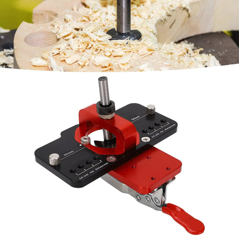 35mm Hinge Jig with Concealed Positioning, Adjustable Pressure Plate, and Quick Fix Clips for 15-25mm Panels