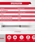 Exit Door Panic Bar Push Bar Exit Device With Exterior Lever Stainless Steel Commercial Door Hardware For 28 To 41 Inch Wood Or Metal Doors Fireproof Lock Easy Cuttable Workhorse Emergency Handle specifications chart and image.