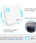 Image of Smooth Sailing Dual Band WiFi Gateway For Smart Door Locks Featuring Instant App Sync and Alexa Hook Up, showing device design and features.