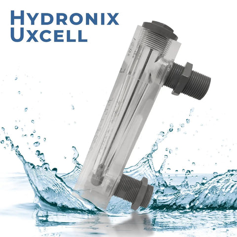 Industrial Water Flow Meter 2-10 GPM 8-40 LPM Panel Mount Rotameter 3/4 MNPT clear acrylic body with water splash