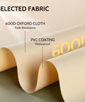 Close-up of waterproof outdoor 3-seater sofa cover, 600D oxford cloth with PVC coating, part of a heavy-duty all-weather shield.