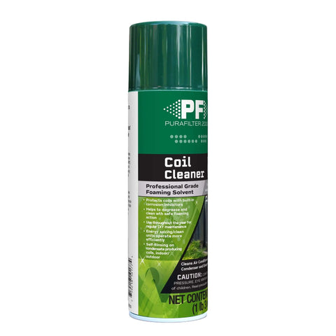 Can of foaming coil cleaner for HVAC condenser and evaporator coils, commercial grade cleaner with deep foaming action.