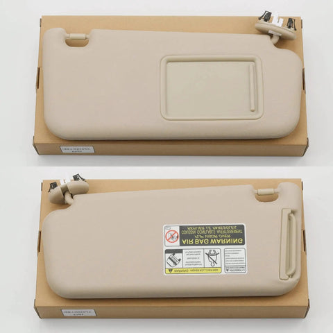 Front Right Passenger Side Sun Visor With Vanity Light For Toyota RAV4 2006 2013 Beige Replacement Part 74320 42501 A1