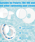 Pool Cleaner Rebuild Kit With 8 Wheel Bearings, 4 Screws, 4 Washers Replacement Parts For Polaris 280 And 180