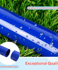 Close-up of premium steel pipe with weather-proof finish for 6 In 1 Backyard Swing Set With Trampoline, Slide, Saucer Swing.