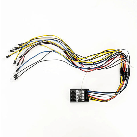 Wiring set for 7 Channel RC Transmitter With Built In Receiver And All In One Light Control System Plus 12 LED Light Set 2 4GHz