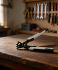 Heavy Duty Wire Stripping Tool With Non Slip Rubber Handle And Heat Treated Steel Jaws for precision in workshop setting