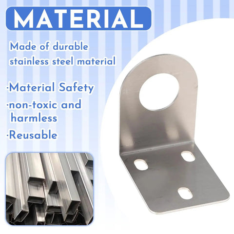 Two Pack Stainless Steel Water Filter Housing Brackets For Wall Mount Durable Corrosion Resistant Faucet Brackets material
