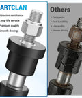 Comparison of new and old hardware for EZGO PDS and TXT Rear Leaf Spring Bushings Kit with Screws and Nuts for 1994-Up