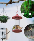 24 Piece Swivel Clip Hanging Hooks With Dual Rotation And Spiral S Shape Design Includes Sturdy Plastic Storage Bin For Zero Fuss Home Organization That Works Like A Charm, featuring hanging plants and bird feeder.