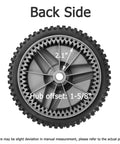 Back view of Front Drive Wheels Replacement For HU700F Self Propelled Lawn Mower 2 Pack Gray With 53 Gear Teeth