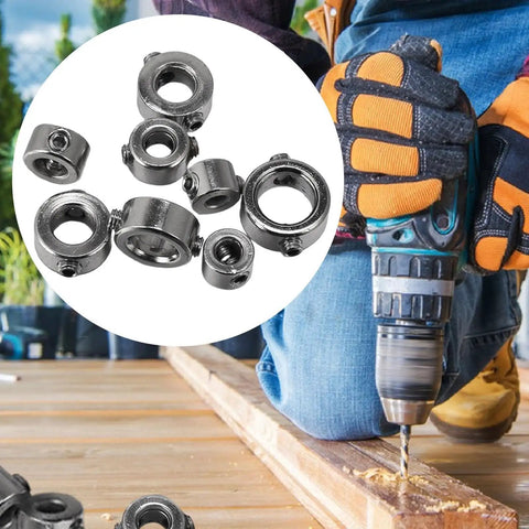 S Stainless Steel Shaft Collars Depth Stop Kit Screw Adjust Heavy Machinery Auto Robotics Gears Shafts Limiting Collars Easy Install Locked Down Tight Pros Quality Hardware Industrial Reliable Machines Hold Up Tough Demands Failure On Site on drill and wood shaft