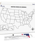 United States Map Dry Erase Whiteboard For Classroom 11x14 Kid Friendly Travel USA Learning Tool with state outlines