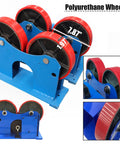 Pipe Welding Rotator For Tanks And Pipes, 2204 Lb Turning Rolls With Linkage, 7.87 in PU coated wheels